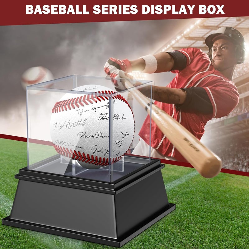 Leffis Baseball Display Case, Baseball Holder Display Case, Acrylic UV Protected Baseball Case for Display, for Autographed Baseball - Image 2